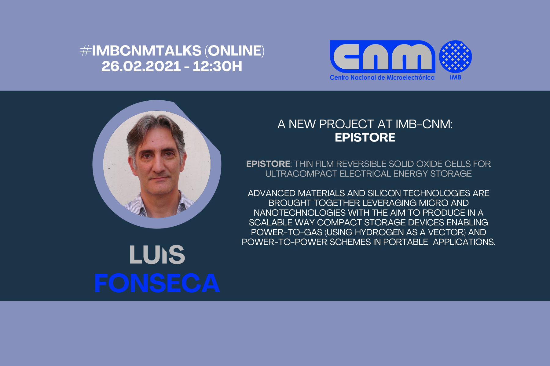 Luis Fonseca presents project Epistore Friday 26th February