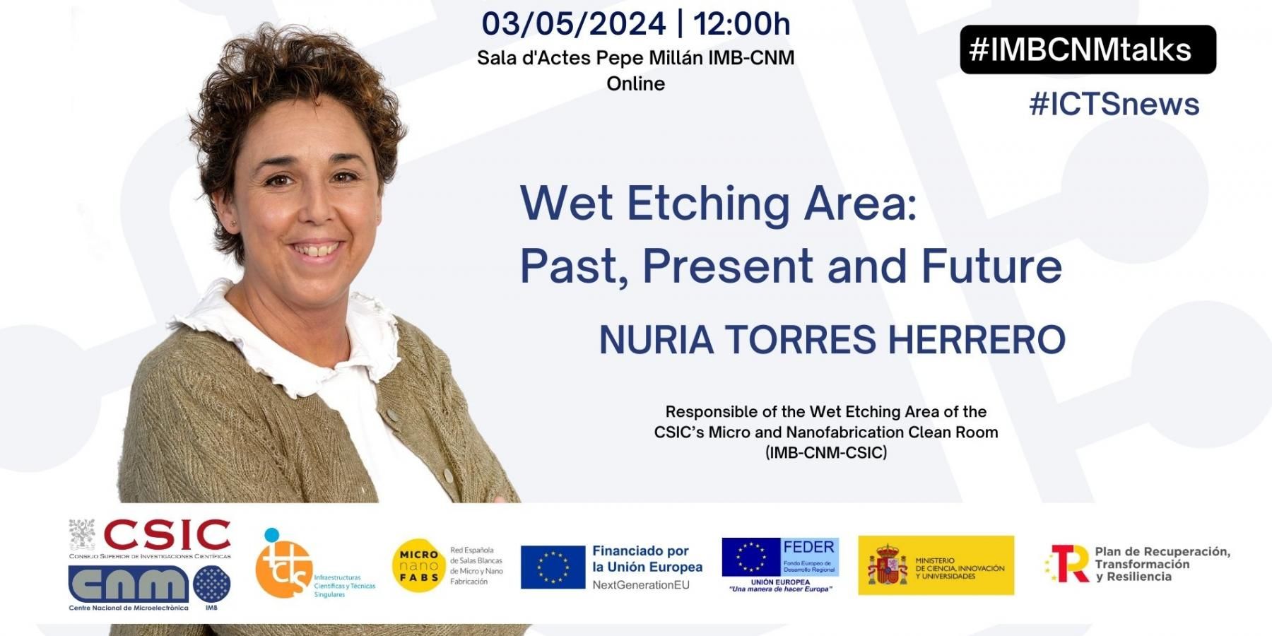 IMB-CNM Talks: Wet Etching Area with Nuria Torres