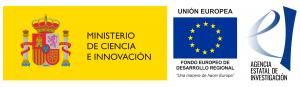 Logo Ministerio de Ciencia e Innovación - UE Fondos Europeos de Desarrollo Regional FEDER - AEI Agencia Estatal de Investigación